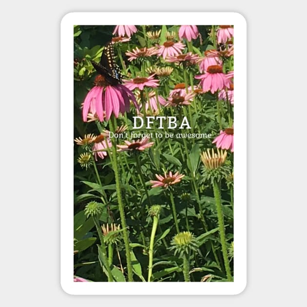 DFTBA with butterfly and flowers Sticker by Amanda1775
